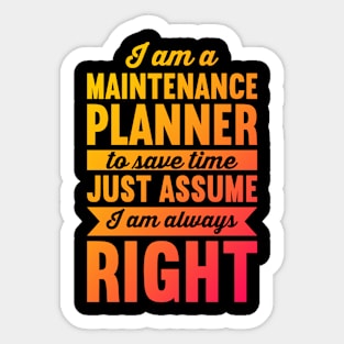 Maintenance Planner Sticker